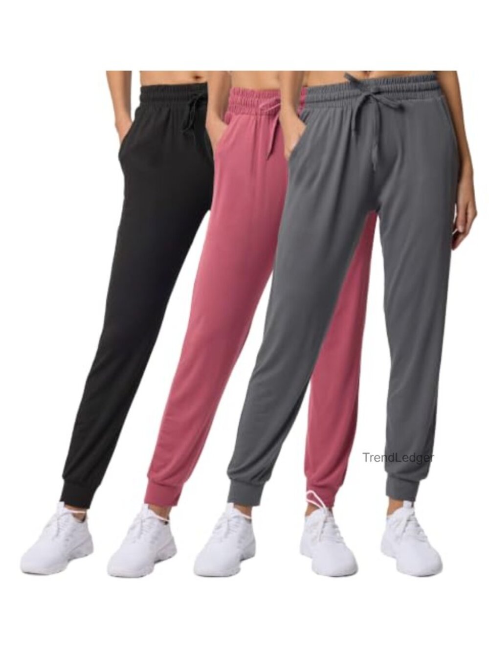 3 Pack Women's Joggers Sweatpants Lounge Pants Yoga Workout Pajama Pockets